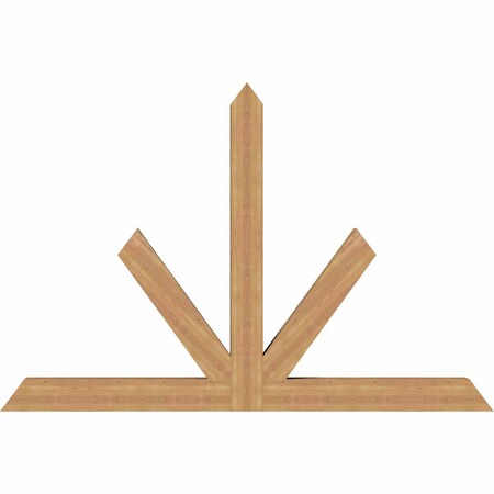 Ekena Millwork Saratoga Timber Gable Bracket, Western Red Cedar, 84"W x 56"H x 5 1/2"D x 5 1/2"F, 16/12 Pitch GBW084X56X0606SAR00SWR